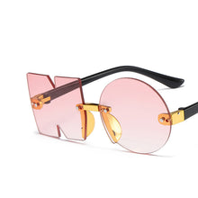 Load image into Gallery viewer, Vintage Mirror Rimless Sunglasses Kids Unique NO Letter Eyewear Girls Boys Punk Goggles Shades UV400 Child Sun Glasses