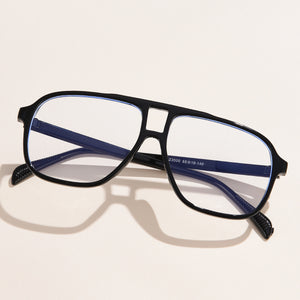 Vintage One Piece Transparent Optical Glasses Men Women Big Frame Anti Blue Ligth Eyeglasses Prescription Myopia Glasses