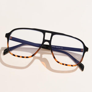 Vintage One Piece Transparent Optical Glasses Men Women Big Frame Anti Blue Ligth Eyeglasses Prescription Myopia Glasses