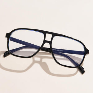 Vintage One Piece Transparent Optical Glasses Men Women Big Frame Anti Blue Ligth Eyeglasses Prescription Myopia Glasses