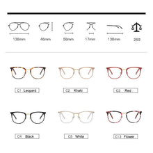 Load image into Gallery viewer, Vintage Optical Eyeglasses Women Frame Oval Metal Unisex Spectacles Female Eye Glasses oculos de Eyewear Prescription Glasses
