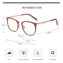 Load image into Gallery viewer, Vintage Optical Eyeglasses Women Frame Oval Metal Unisex Spectacles Female Eye Glasses oculos de Eyewear Prescription Glasses