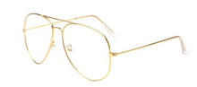 Load image into Gallery viewer, Vintage Optical Frame EyeGlasses Pilot Clear Lens One Piece Goggles Metal Frame Glasses Women Men Transparent Eyewear
