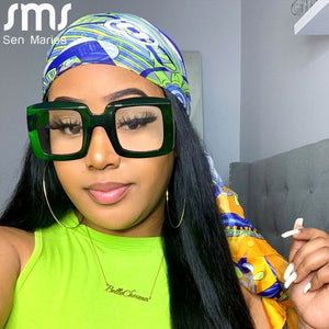 Vintage Optical Glasses Frames Women Square Myopia Frame Prescription Woman Classic Ladies Clear Eyewear Sunglases