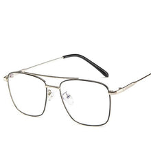 Load image into Gallery viewer, Vintage Optical Glasses Women  Metal Double Beam Flat Mirror Eye Glasses Retro Fake Eyeglasses Myopia Frame Men