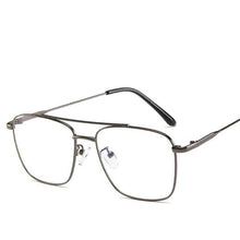Load image into Gallery viewer, Vintage Optical Glasses Women  Metal Double Beam Flat Mirror Eye Glasses Retro Fake Eyeglasses Myopia Frame Men