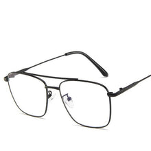 Load image into Gallery viewer, Vintage Optical Glasses Women  Metal Double Beam Flat Mirror Eye Glasses Retro Fake Eyeglasses Myopia Frame Men