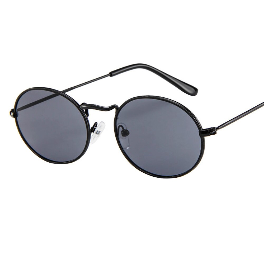 Vintage Oval Sunglasses Ellipse Metal Frame Glasses Trendy  Shades Punk Hip Hop Sunglasses Eyewear солнцезащитные очки