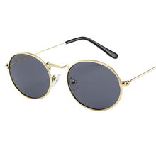 Load image into Gallery viewer, Vintage Oval Sunglasses Ellipse Metal Frame Glasses Trendy  Shades Punk Hip Hop Sunglasses Eyewear солнцезащитные очки