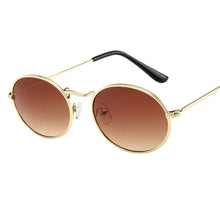 Load image into Gallery viewer, Vintage Oval Sunglasses Ellipse Metal Frame Glasses Trendy  Shades Punk Hip Hop Sunglasses Eyewear солнцезащитные очки