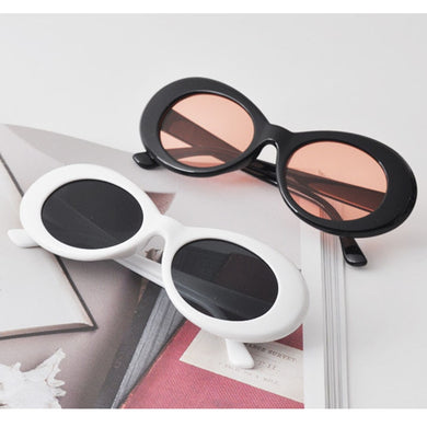 Occhiali da sole ovali vintage da donna occhiali da sole retrò alla moda occhiali occhiali cat eye UV lunette de soleil uomo donna nero bianco