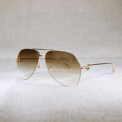 Vintage Oval Sunglasses Men Oculos Oversize Shade Metal Frame Gafas Women for Beaching Driving