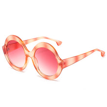 Load image into Gallery viewer, Vintage Oversize Round Fishing Sunglasses Women  Big Frame Women Sun Glasses Black Gradient Glasses Women UV400