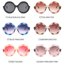 Load image into Gallery viewer, Vintage Oversize Round Fishing Sunglasses Women  Big Frame Women Sun Glasses Black Gradient Glasses Women UV400