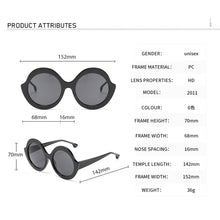 Load image into Gallery viewer, Vintage Oversize Round Fishing Sunglasses Women  Big Frame Women Sun Glasses Black Gradient Glasses Women UV400