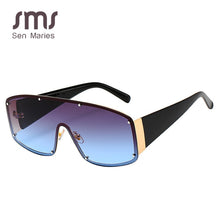 Load image into Gallery viewer, Vintage Oversized Goggle Sunglasses Women 2023 Rivet Retro Gradient Sun Glasses Men Female Designer Glasses Shades UV400