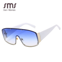 Load image into Gallery viewer, Vintage Oversized Goggle Sunglasses Women 2023 Rivet Retro Gradient Sun Glasses Men Female Designer Glasses Shades UV400