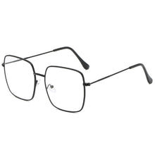 Load image into Gallery viewer, Vintage Oversized Square Glasses Frame Women Men Stylish Metal Clear Lens Eyeglasses Ladies Black Gold Silver Optical Spectacles