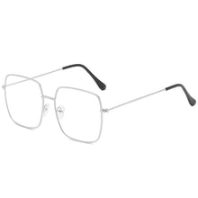 Load image into Gallery viewer, Vintage Oversized Square Glasses Frame Women Men Stylish Metal Clear Lens Eyeglasses Ladies Black Gold Silver Optical Spectacles