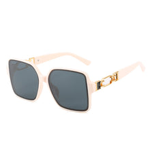 Load image into Gallery viewer, Vintage Oversized Square Sunglasses 2023 Women Black Brown Sun Glasses Retro Shades Eyewear Lady Hollow Temples Eyeglasses UV400