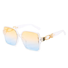 Load image into Gallery viewer, Vintage Oversized Square Sunglasses 2023 Women Black Brown Sun Glasses Retro Shades Eyewear Lady Hollow Temples Eyeglasses UV400