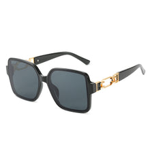 Load image into Gallery viewer, Vintage Oversized Square Sunglasses 2023 Women Black Brown Sun Glasses Retro Shades Eyewear Lady Hollow Temples Eyeglasses UV400
