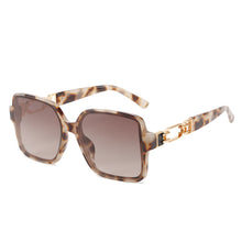 Load image into Gallery viewer, Vintage Oversized Square Sunglasses 2023 Women Black Brown Sun Glasses Retro Shades Eyewear Lady Hollow Temples Eyeglasses UV400