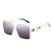 Load image into Gallery viewer, Vintage Oversized Square Sunglasses 2023 Women Black Brown Sun Glasses Retro Shades Eyewear Lady Hollow Temples Eyeglasses UV400