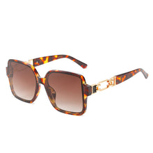 Load image into Gallery viewer, Vintage Oversized Square Sunglasses 2023 Women Black Brown Sun Glasses Retro Shades Eyewear Lady Hollow Temples Eyeglasses UV400