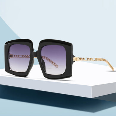 Vintage Oversized Square Sunglasses Women Sexy Lady  Brand Designer Big Frame Travel Gradient Sun Glasses Shades