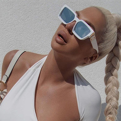 Vintage Oversized Square Sunglasses Women  Brand Aviation Sun Glasses Female Male Black Eyewear Oculos De Sol