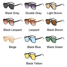 Carica l&#39;immagine nel visualizzatore di Gallery, Vintage Oversized Sunglasses Women Brand Big Frame Sun Glasses Female Candy Colors Ins Style Aviation Oculos De Sol