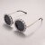 Vintage Pearl Round Sunglasses Women  Brand Designer Alloy Oversized Diamond Glasses Men Retro Shades Oculos