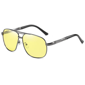 Vintage Photochromic Night Vision Polarized Sunglasses Men Women Metal Square Frame Sun Glasses UV400 Male Driving Eyeglasses