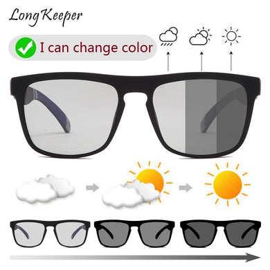 Vintage Photochromic Polarized Sunglasses Men Anti-glare Color Changing Sun Glasses UV400 Driving Glasses Goggles Oculos de sol