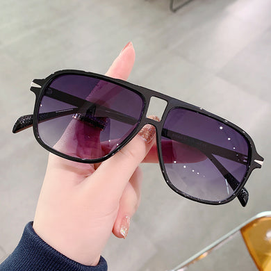 Vintage  Pilot Sunglasses Women Men Glasses Retro Oversized Eyeglasses Yellow Lens Driving Oculos De Sol Masculino