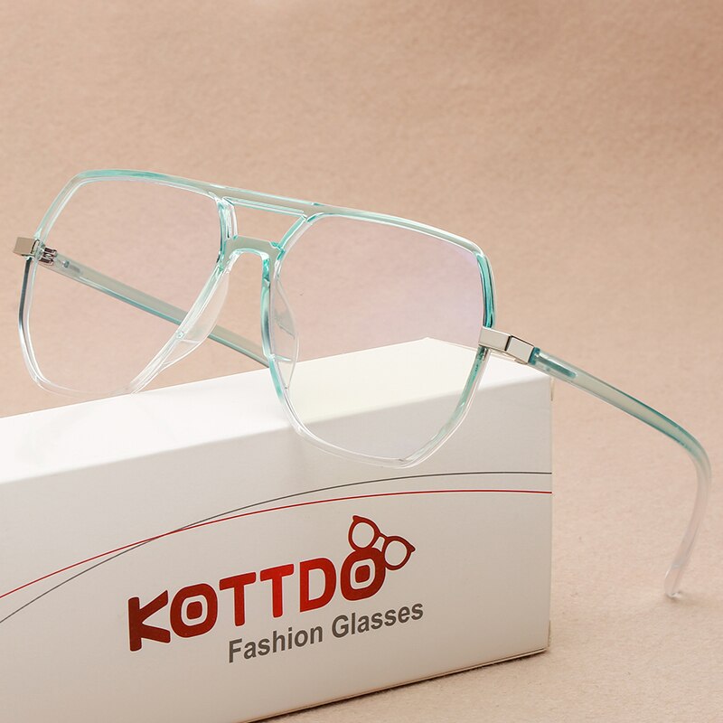 Vintage Plastic Computer Glasses Frame Women Men Anti Blue Light Round Eyewear Retro Clear Glasses Optical Spectacle Eyeglass