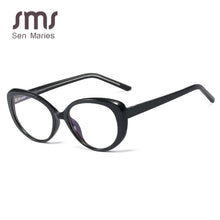 Load image into Gallery viewer, Vintage Plastic Titanium Glasses Frames Cat Eye Anti-blue Light Men Women Optical Computer Glasses Clear Lens Eyeglasses