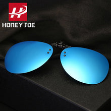 Load image into Gallery viewer, Vintage Polarized Clip On Flip Up Sunglasses Clip for Myopia Glasses Aviation Pilot Outdoor Driving Fishing Eyewear Shades UV400