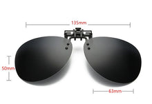 Load image into Gallery viewer, Vintage Polarized Clip On Flip Up Sunglasses Clip for Myopia Glasses Aviation Pilot Outdoor Driving Fishing Eyewear Shades UV400
