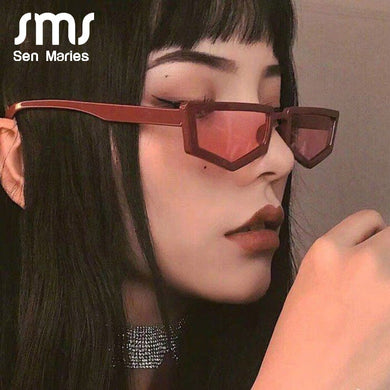 Vintage Polygon Small Frame Sunglasses Women Retro Trend Leopard Personality Shape Flat Top Sun Glasses Ladies Shades UV400