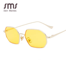 Load image into Gallery viewer, Vintage Polygon Square Sunglasses Women Small Red Metal Sun Glasses Brand Designer Glasses Lady Oculos De Sol Gafas