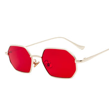 Load image into Gallery viewer, Vintage Polygon Square Sunglasses Women Small Red Metal Sun Glasses Brand Designer Glasses Lady Oculos De Sol Gafas