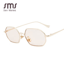 Load image into Gallery viewer, Vintage Polygon Square Sunglasses Women Small Red Metal Sun Glasses Brand Designer Glasses Lady Oculos De Sol Gafas