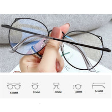 Load image into Gallery viewer, Vintage Prescription Eyeglasses Round Glasses Frame Men Women Frame Myopia Optical SpectacClear Frame Ocules blue light Eyewear