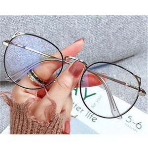 Vintage Prescription Eyeglasses Round Glasses Frame Men Women Frame Myopia Optical SpectacClear Frame Ocules blue light Eyewear
