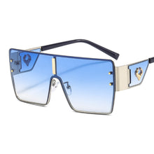 Load image into Gallery viewer, Vintage Punk Oversized Sunglasses Men'S Designer Driving Glasses Women'S  Retro Square Metal Frame UV400 Eyewear