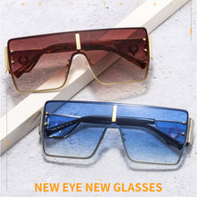 Load image into Gallery viewer, Vintage Punk Oversized Sunglasses Men'S Designer Driving Glasses Women'S  Retro Square Metal Frame UV400 Eyewear