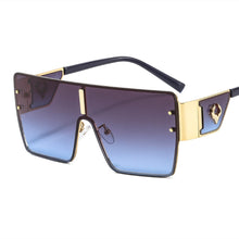 Load image into Gallery viewer, Vintage Punk Oversized Sunglasses Men'S Designer Driving Glasses Women'S  Retro Square Metal Frame UV400 Eyewear