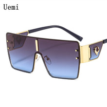 Load image into Gallery viewer, Vintage Punk Oversized Sunglasses Men'S Designer Driving Glasses Women'S  Retro Square Metal Frame UV400 Eyewear